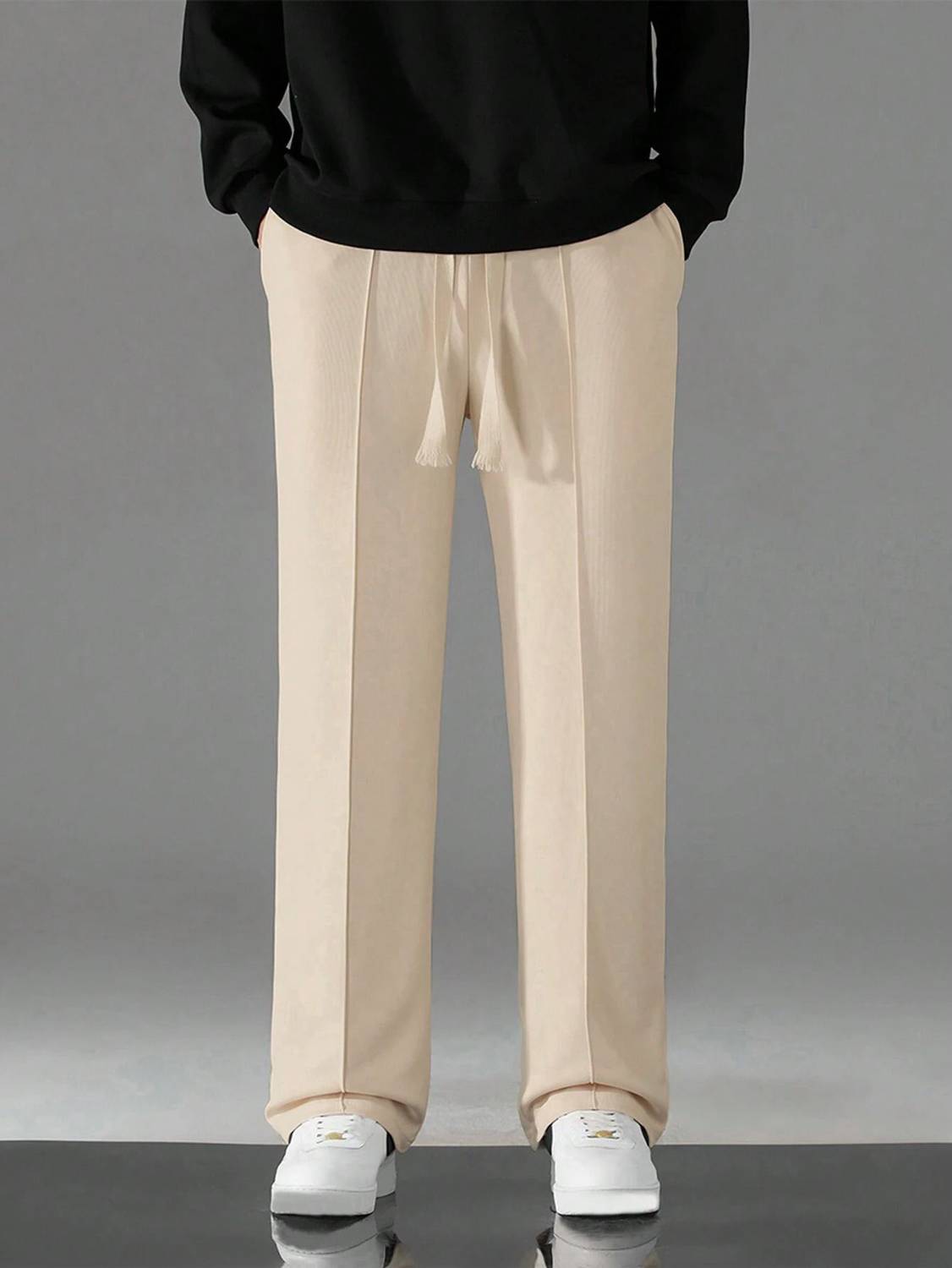 COMBRAIDED Men Beige Track Pants - Image 4