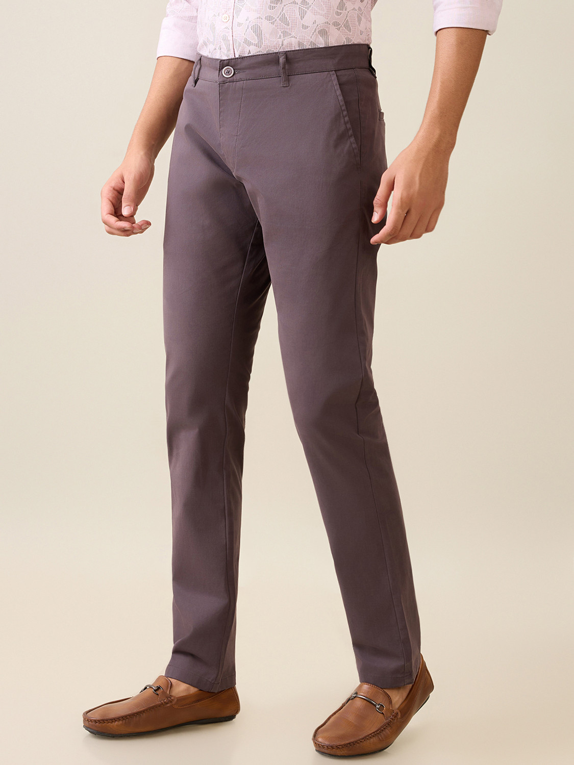 Image of PARX Tapered Men Purple Trousers