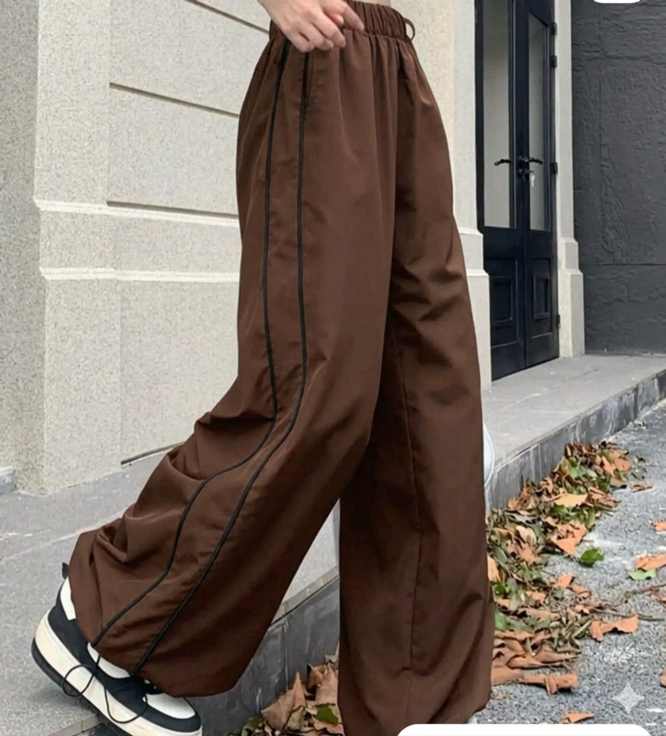 Image of LEXREX Loose Fit Women Brown Trousers