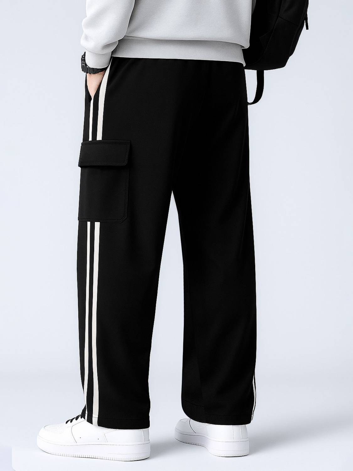 COMBRAIDED Men Black Trousers - Image 2