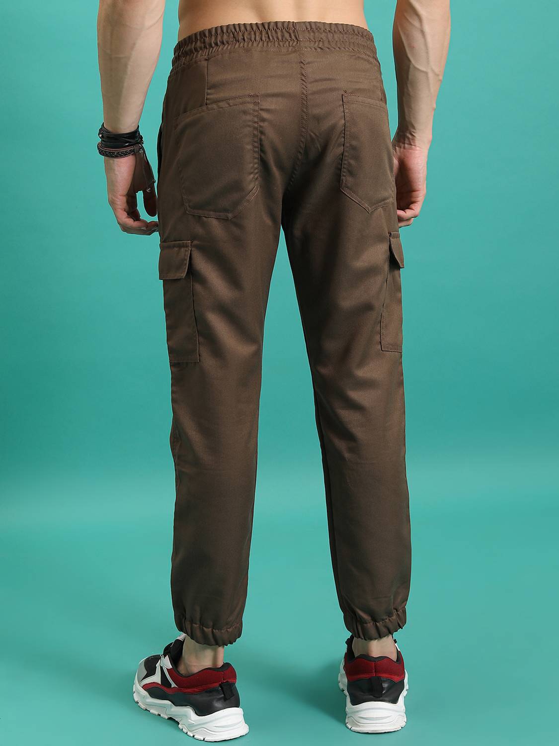 HIGHLANDER Regular Fit Men Brown Trousers - Image 3