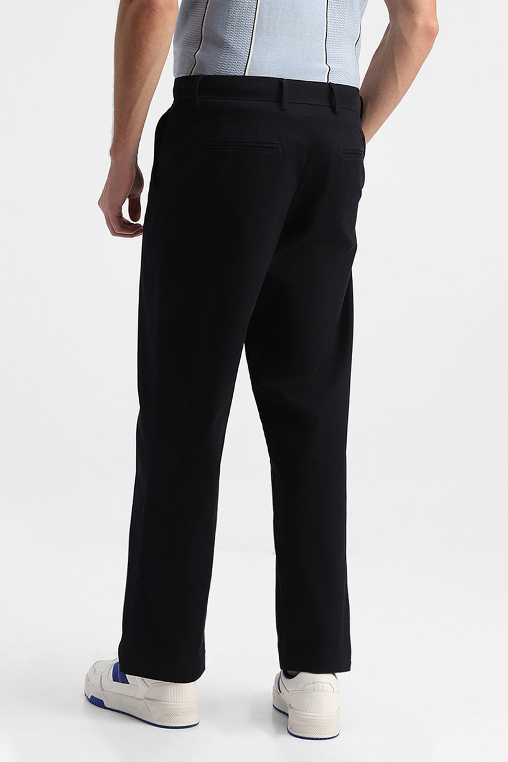Image of Snitch Relaxed Men Black Trousers