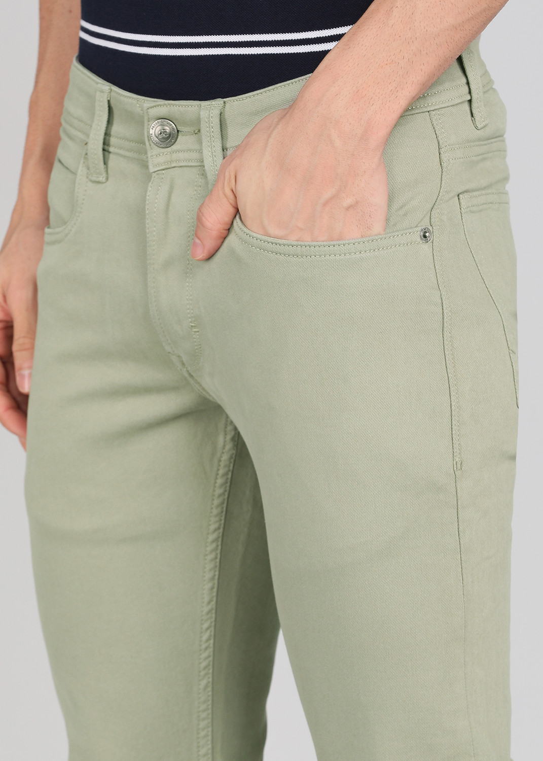Image of PETER ENGLAND Regular Men Light Green Jeans
