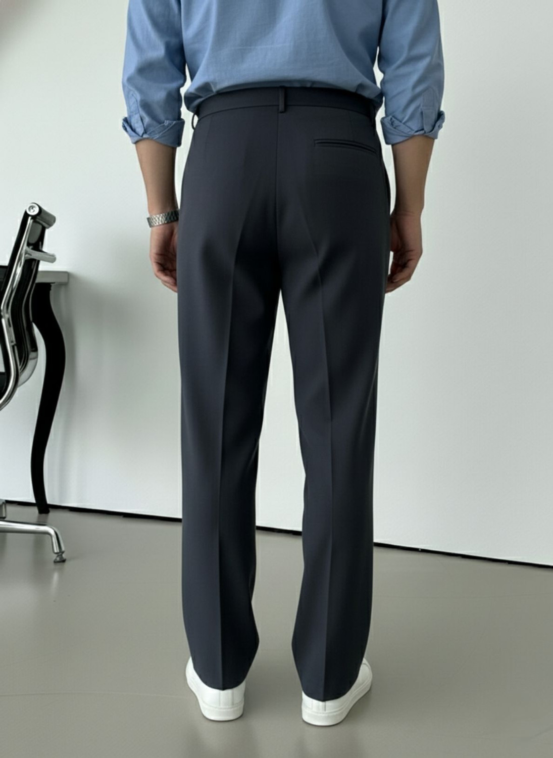 Image of INDICLUB Relaxed Men Blue Trousers