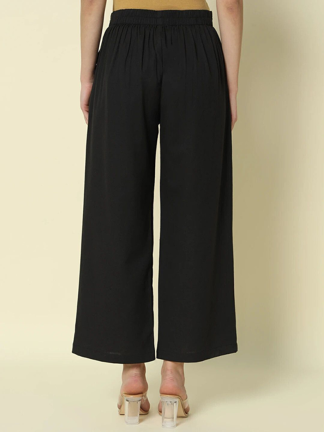 Image of FIORRA Relaxed Women Black Trousers
