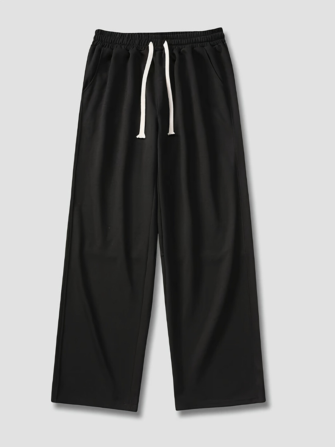 Image of Dockstreet Loose Fit Men Black Trousers