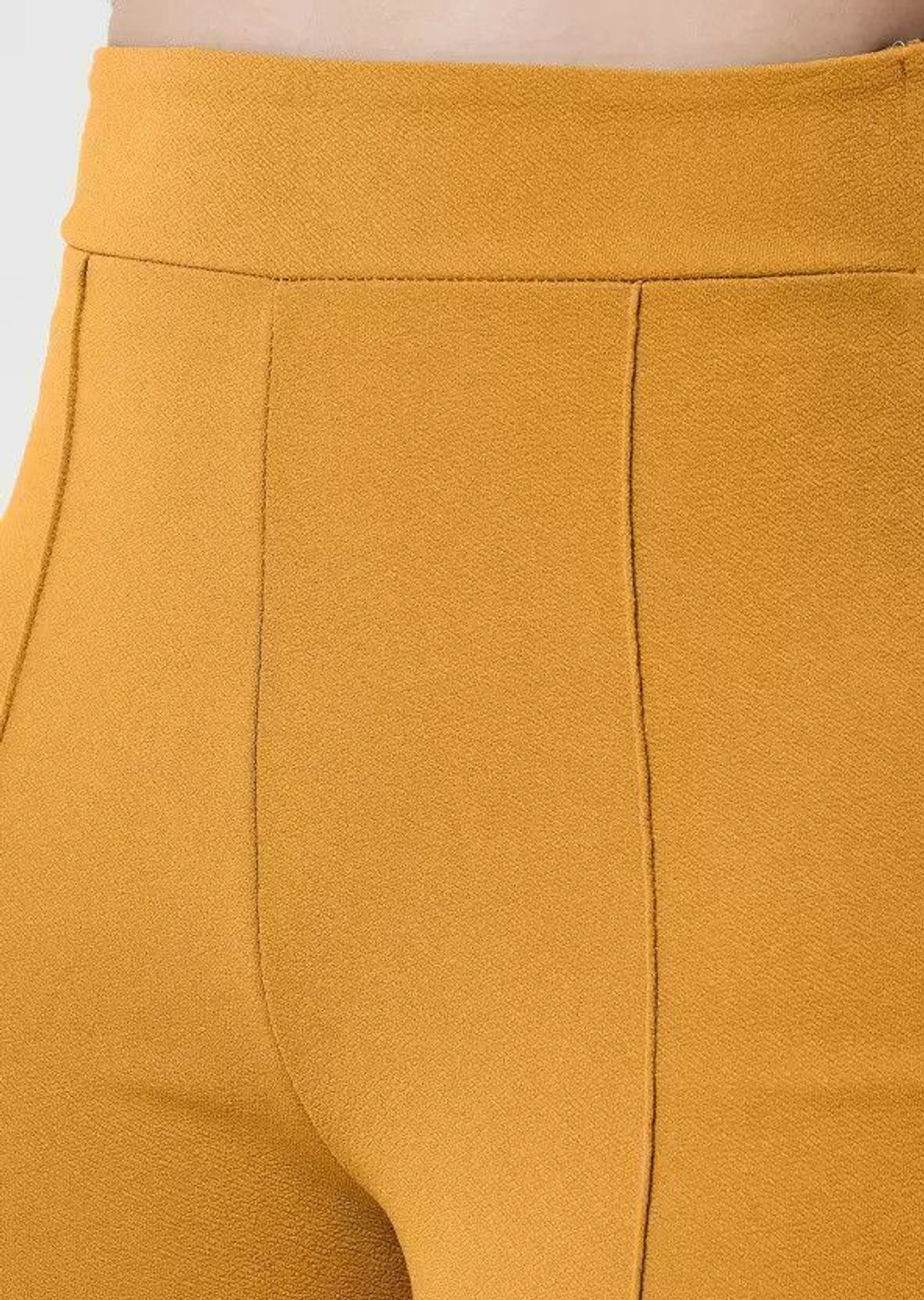 Image of OOWL Regular Fit Women Yellow Trousers