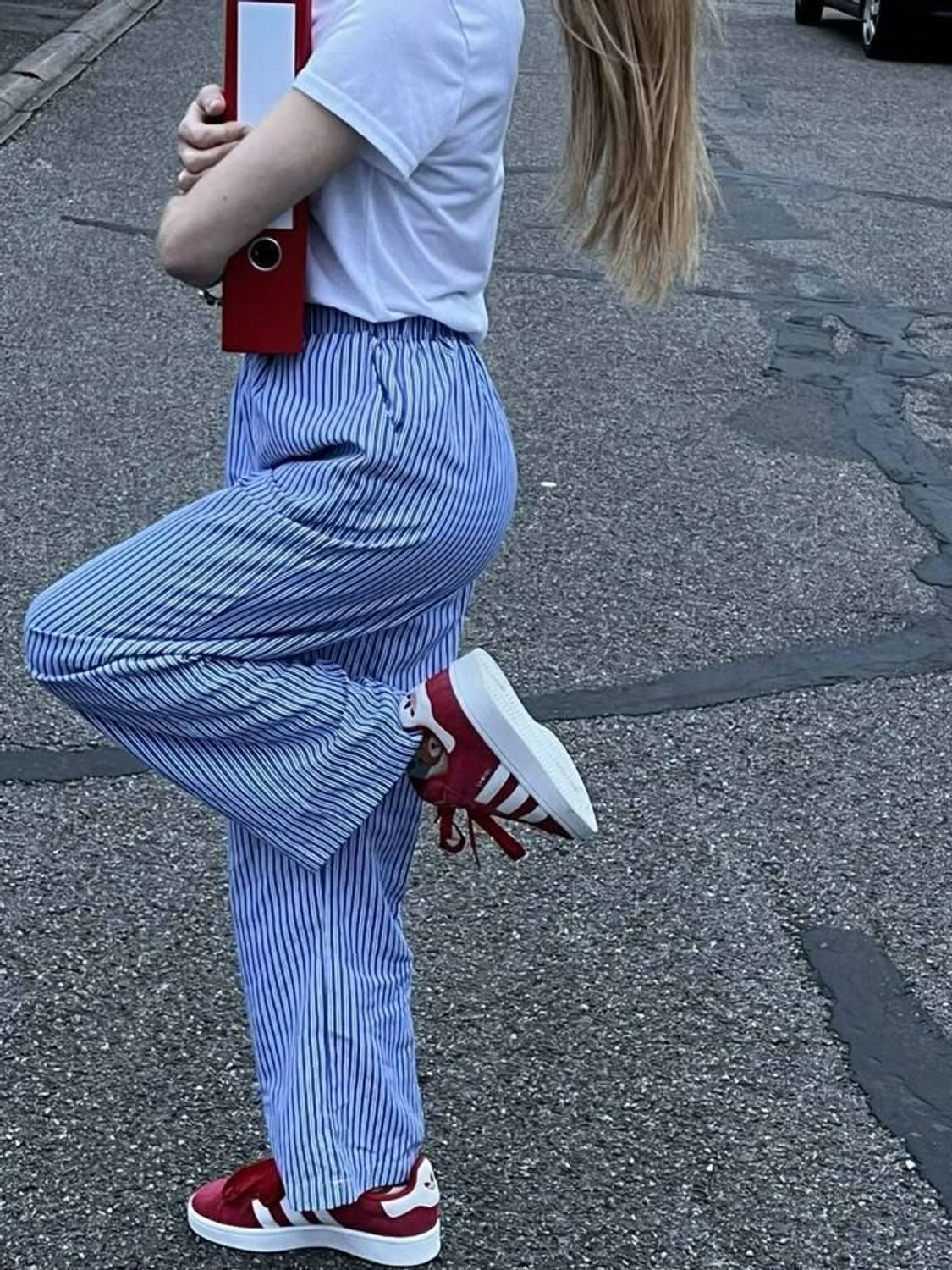Image of OMNEY Regular Fit Women Blue Trousers