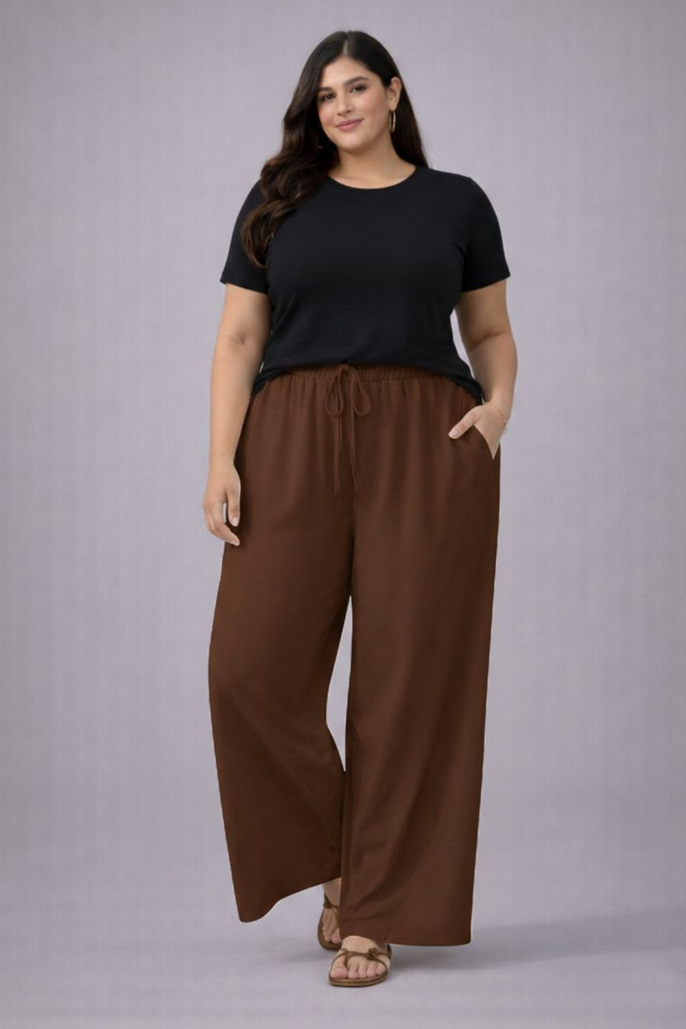 Image of KOTTY Relaxed Women Brown Trousers
