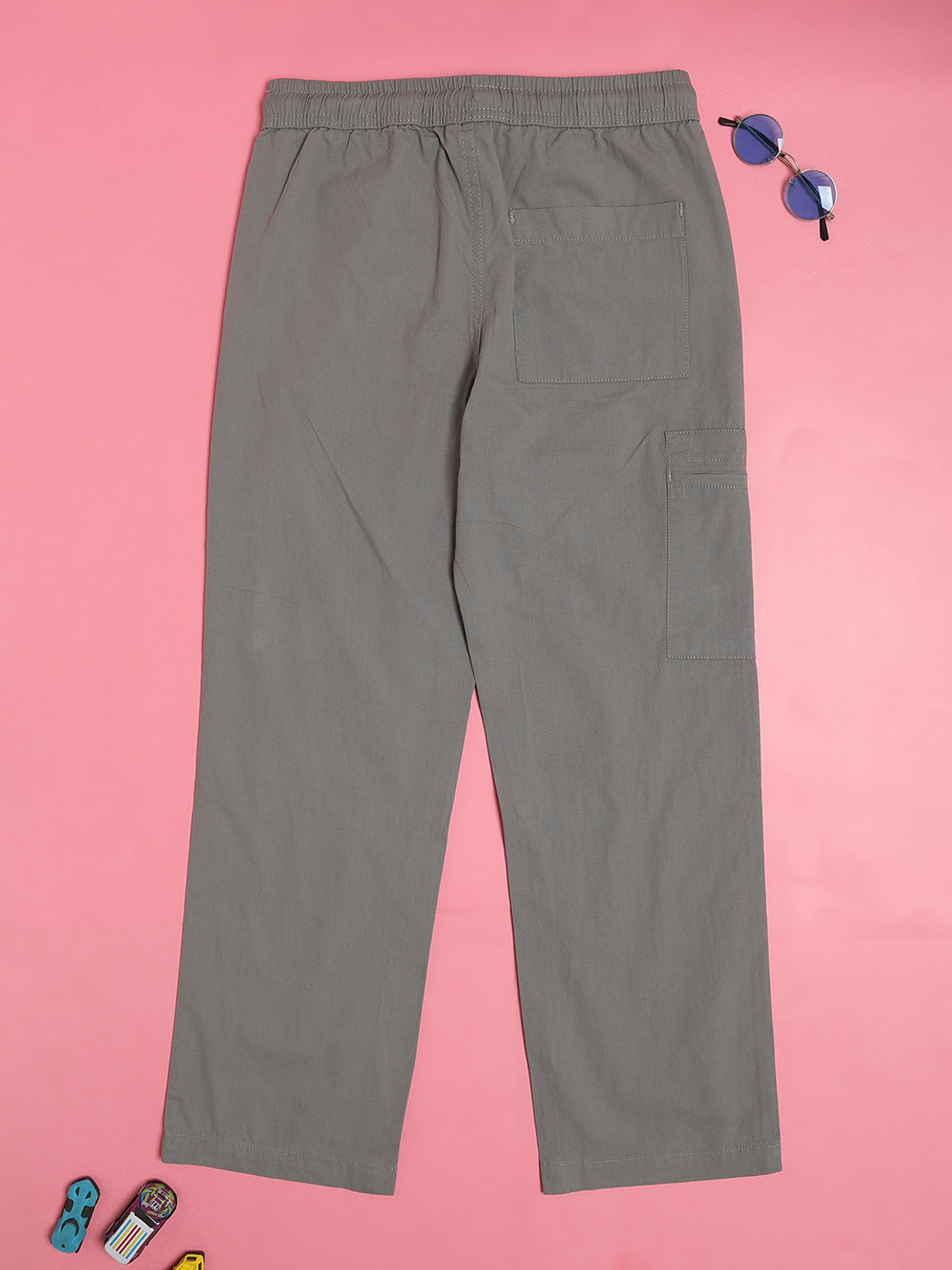 Image of V-MART Regular Fit Boys Grey Trousers