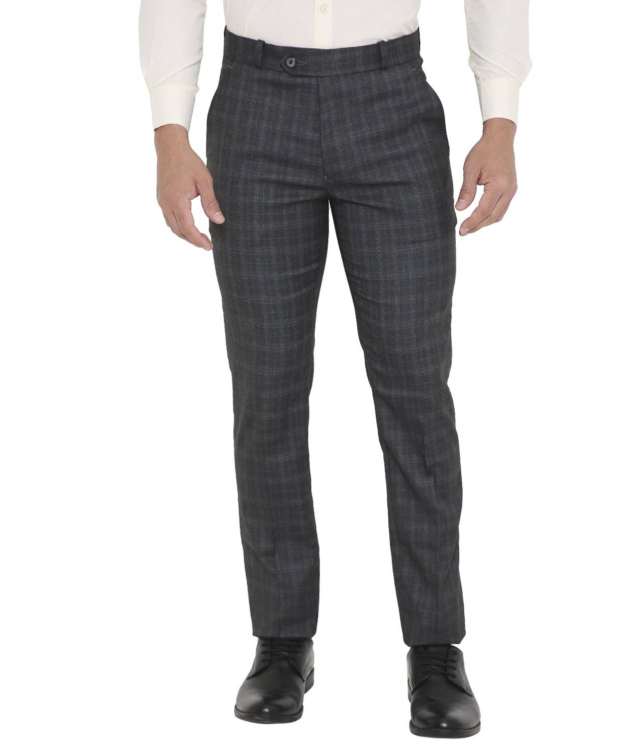 Associated Uniforms Regular Fit Men Grey Trousers