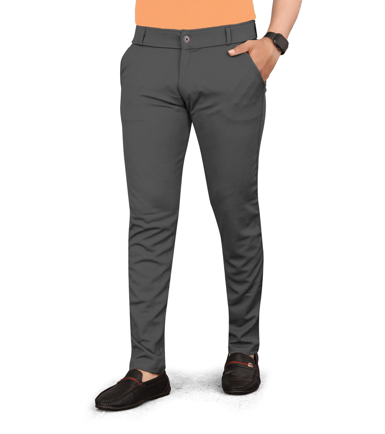 Image of lapataclub Relaxed Men Grey Trousers