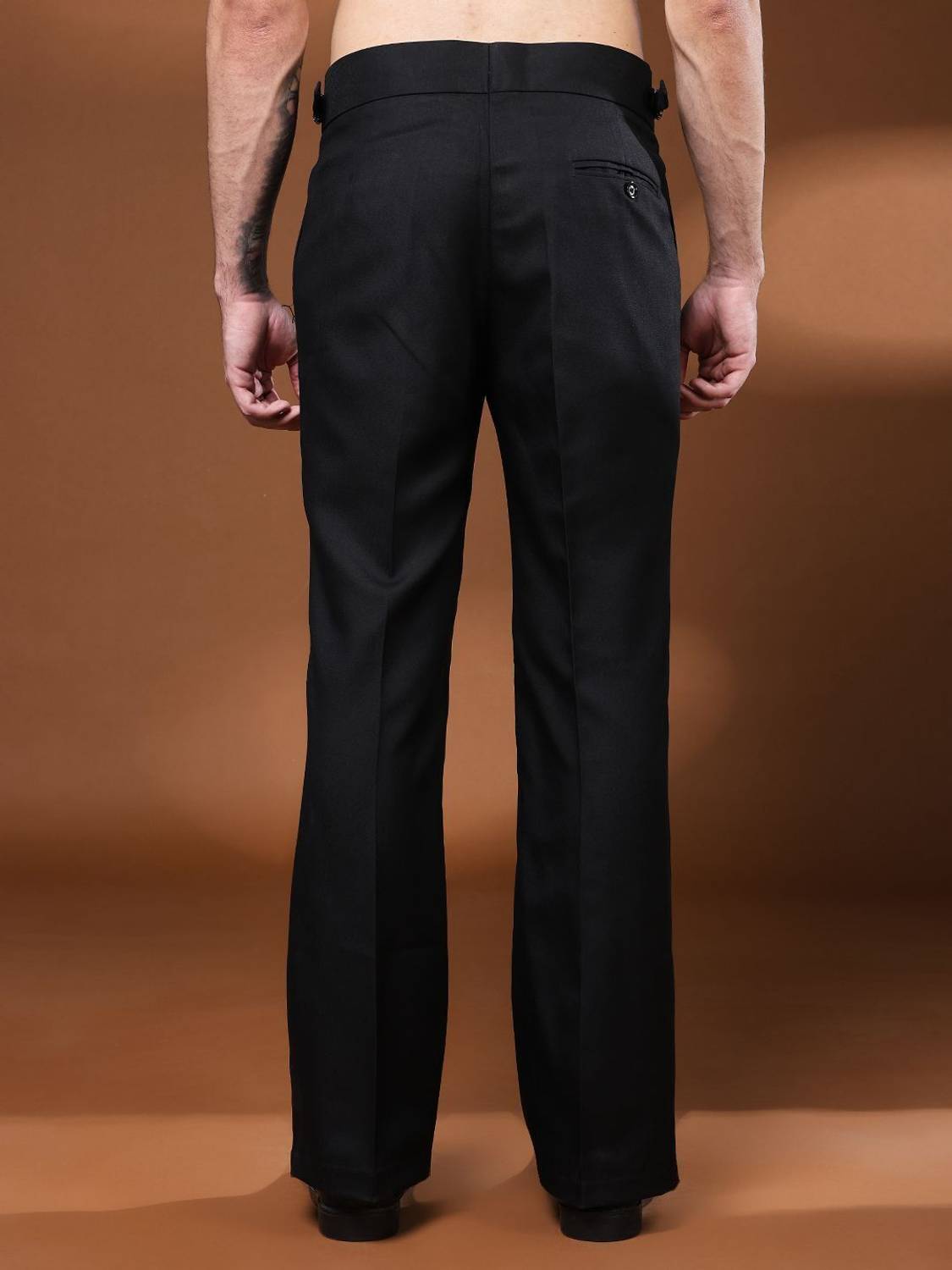 VASTRANU Flared Men Black Trousers - Image 2