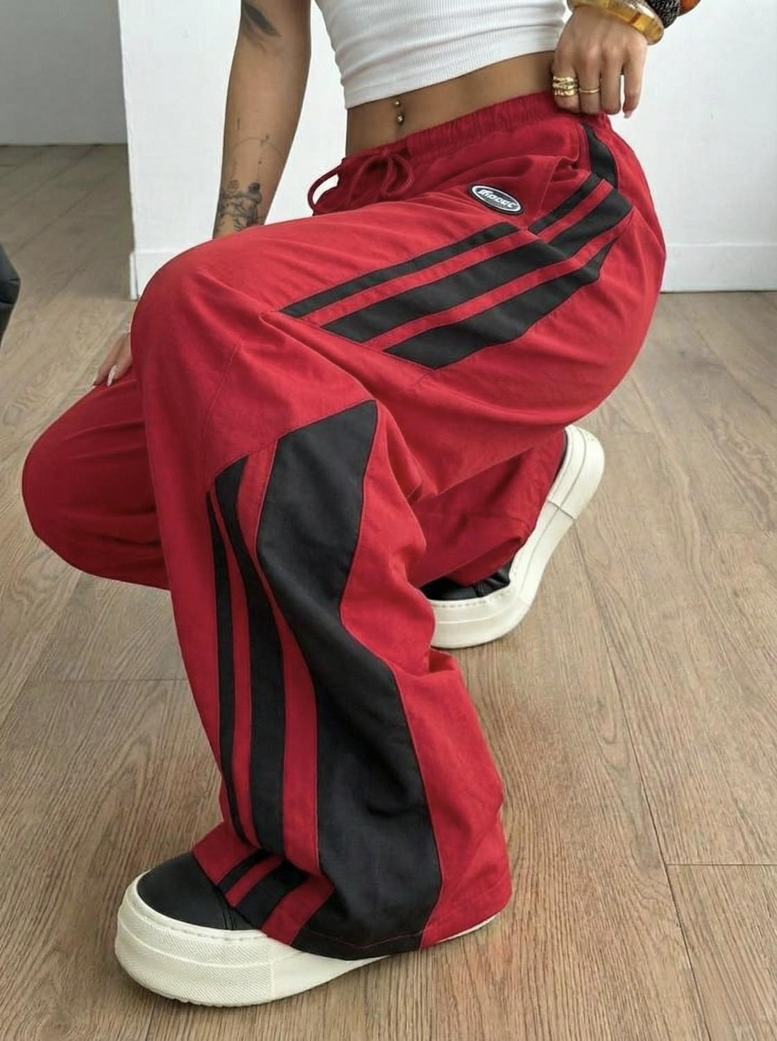 Image of Tabadtod Regular Fit Women Red Trousers
