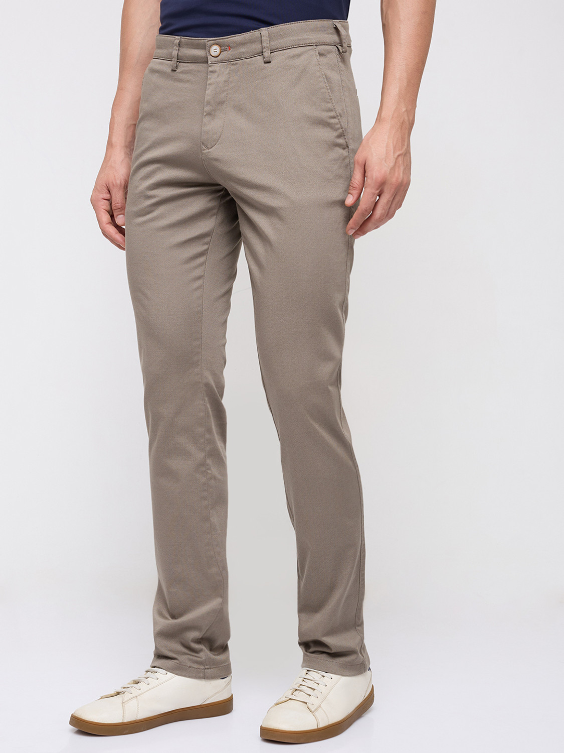 Image of KILLER Slim Fit Men Khaki Trousers