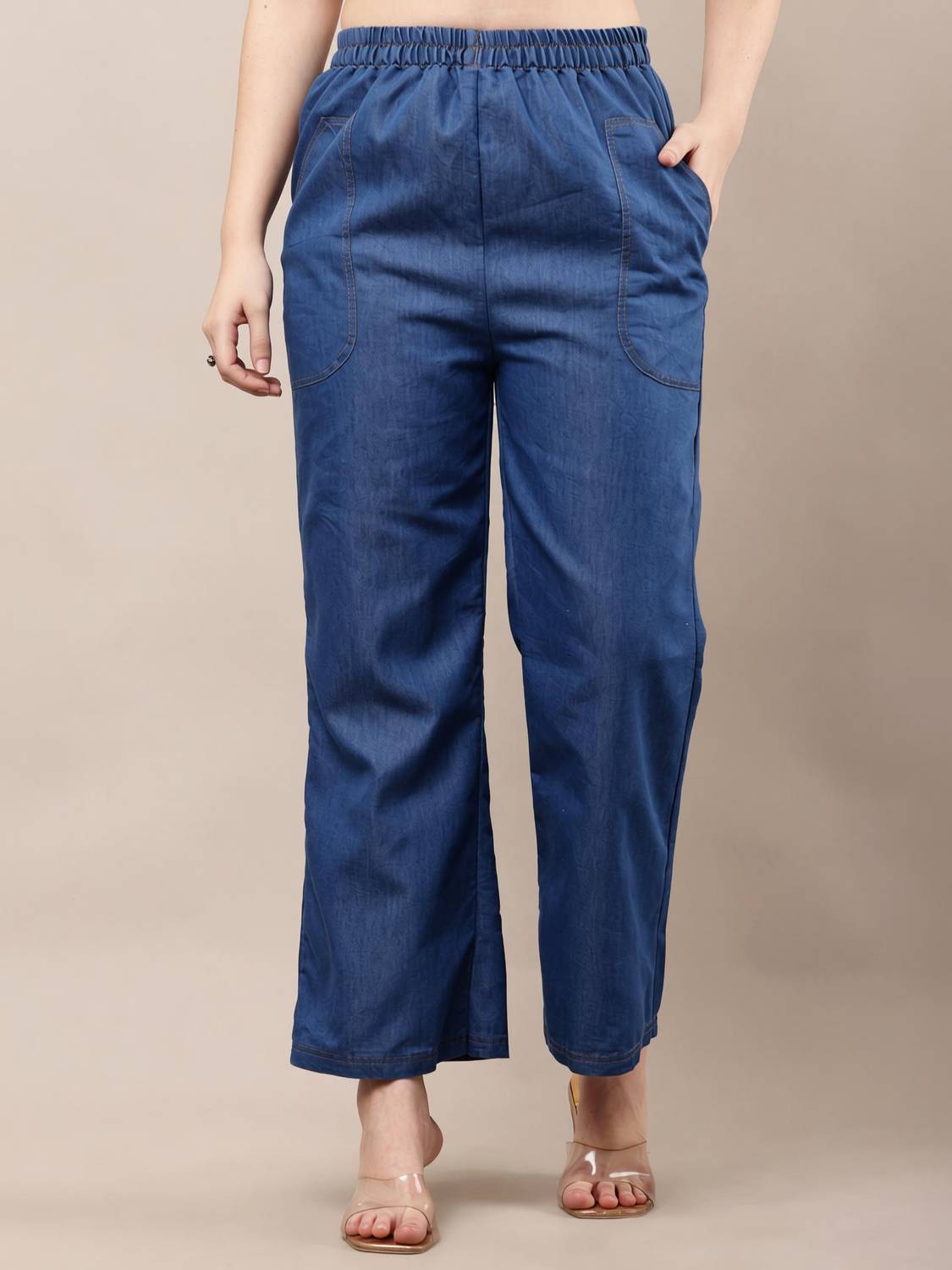 ALIZATRADERS Straight Fit Women Blue Trousers