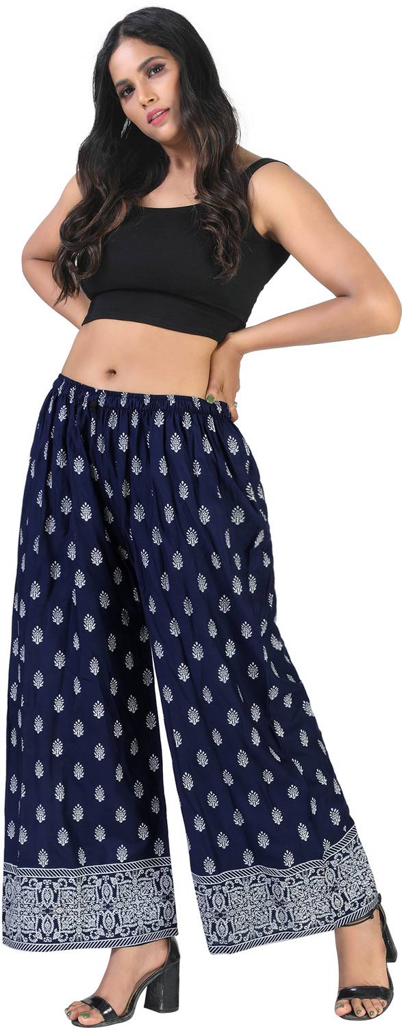 4K FASHION Relaxed Women Blue Trousers