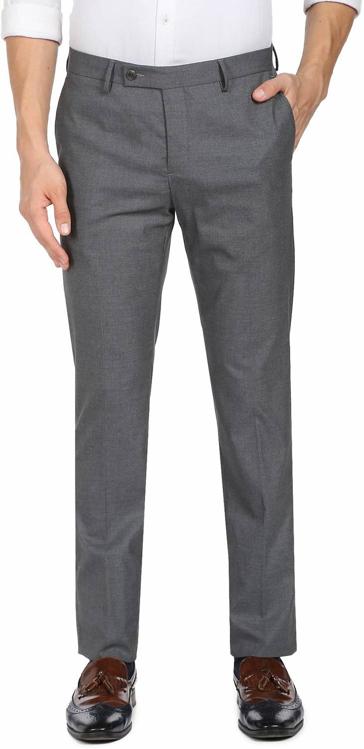 ARROW Smart Flex Regular Fit Men Grey Trousers