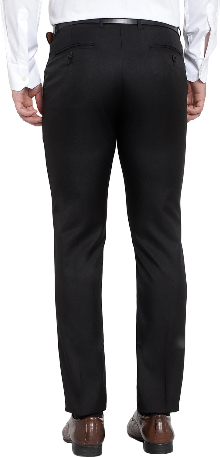 Image of Sucheh Gwalior Regular Fit Men Black Trousers