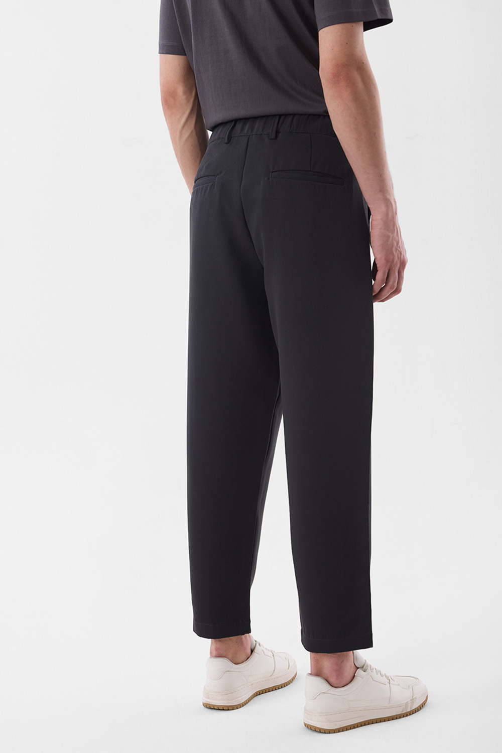 Image of Snitch Relaxed Men Black Trousers