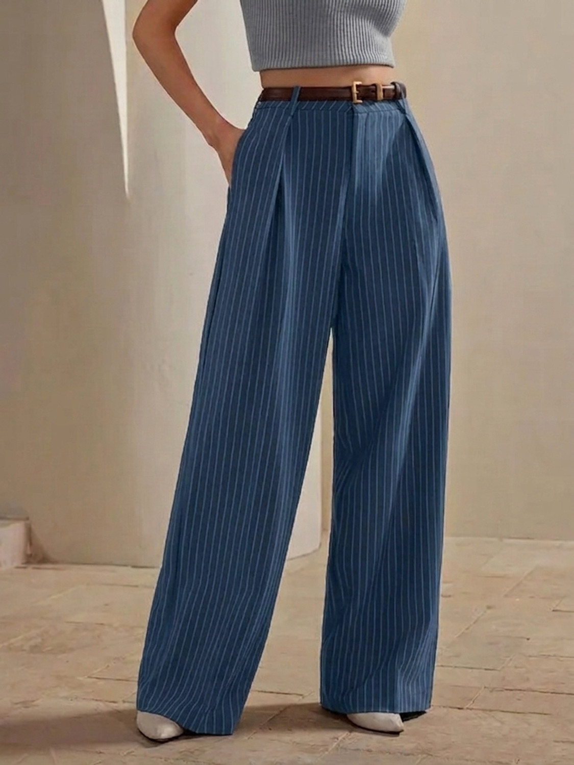 Image of KOTTY Relaxed Women Blue Trousers