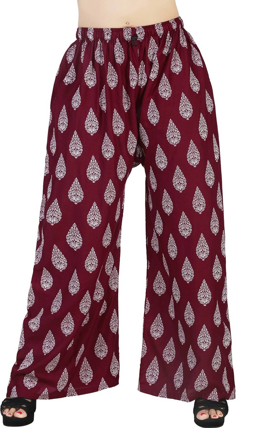 4K FASHION Loose Fit Women Maroon Trousers
