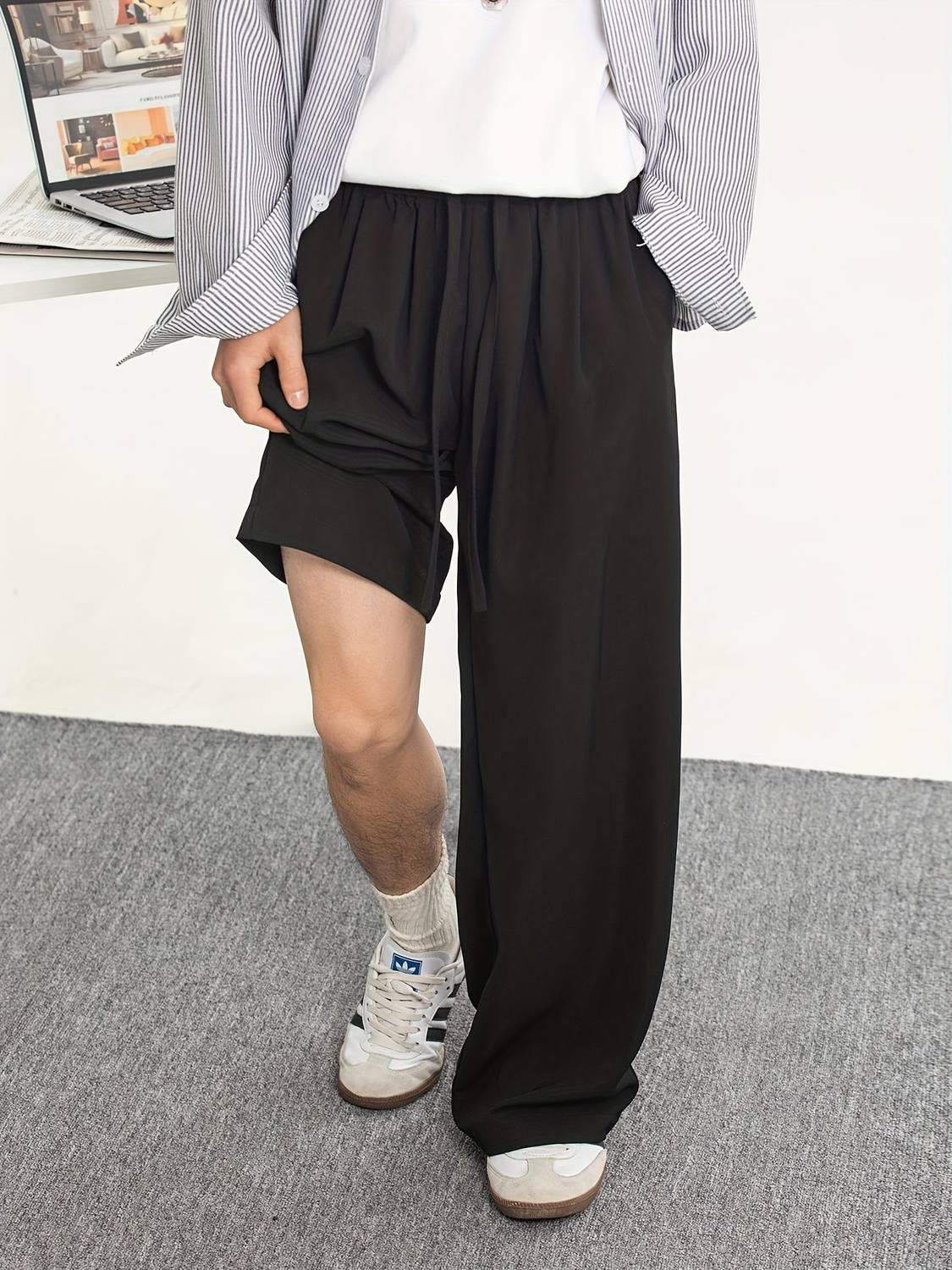 Dockstreet Loose Fit Men Black Trousers - Image 4