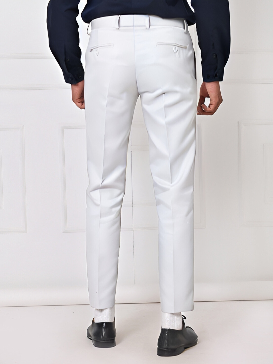 Image of El Cielo Regular Fit Men White Trousers