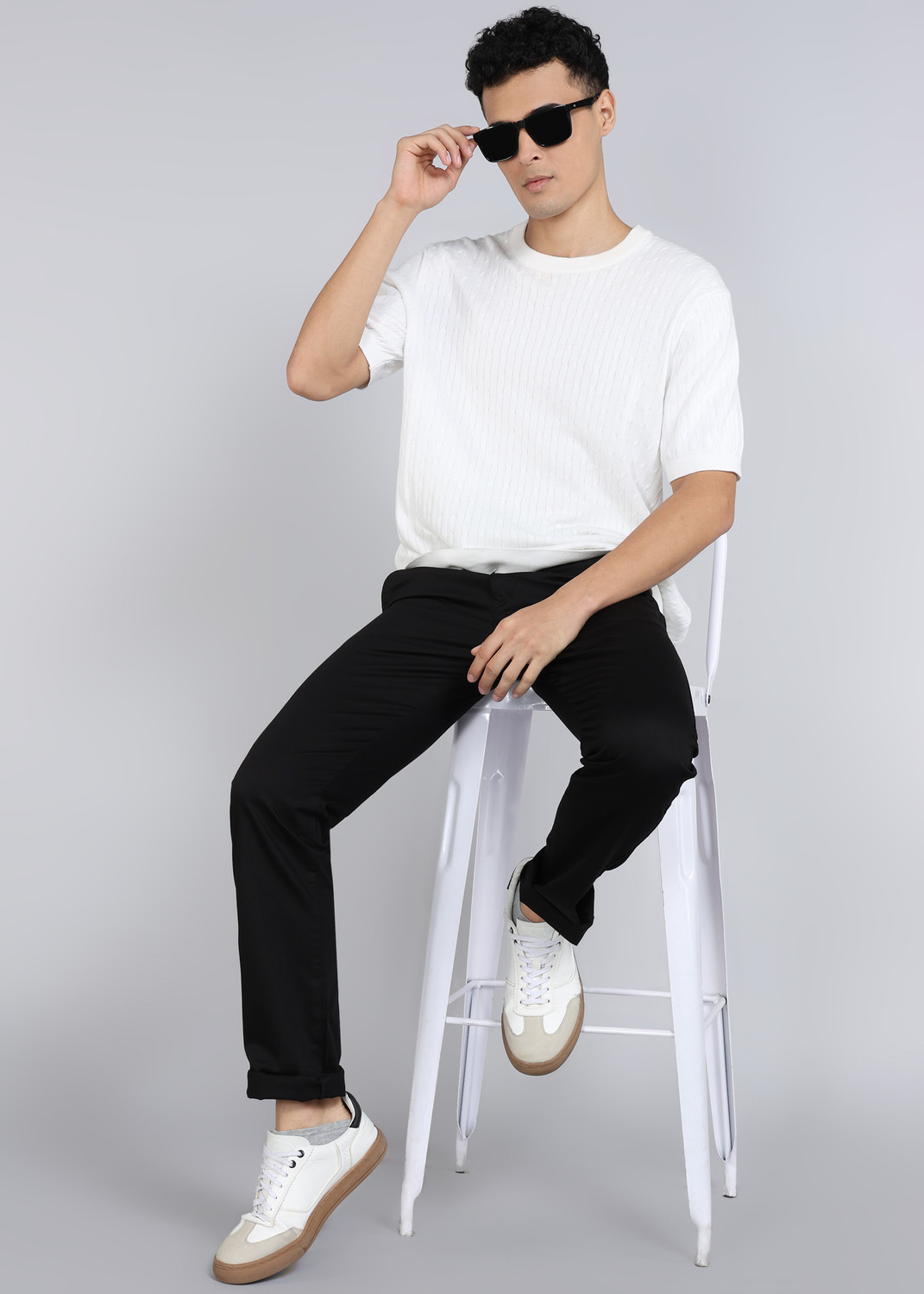 Image of KILLER Slim Fit Men Black Trousers