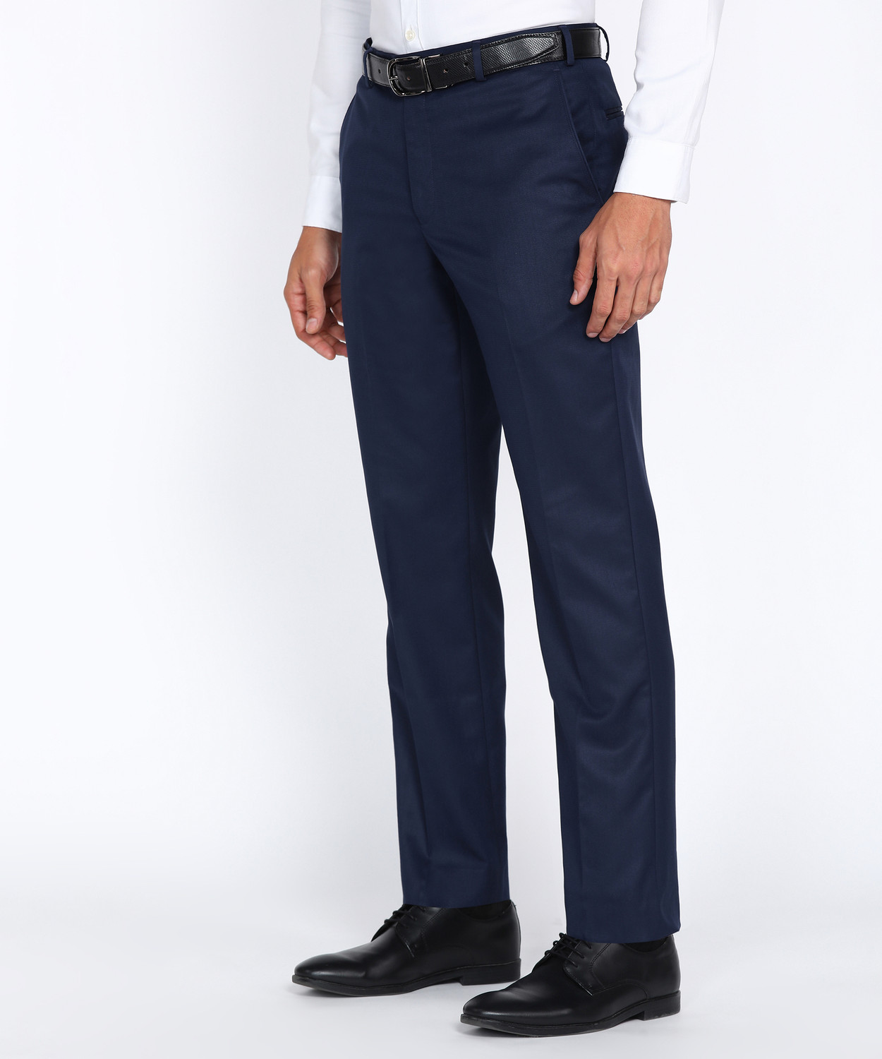 Image of PARK AVENUE Regular Fit Men Dark Blue Trousers