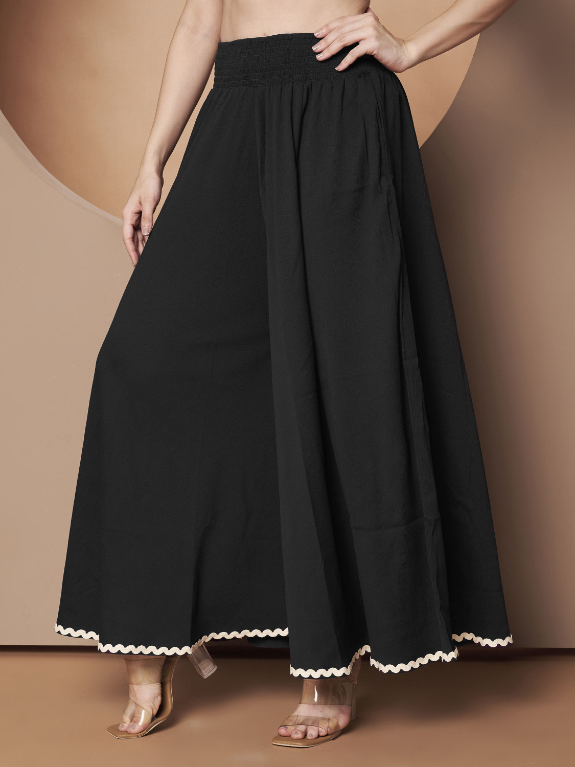 Image of LookShine Relaxed Women Black Trousers
