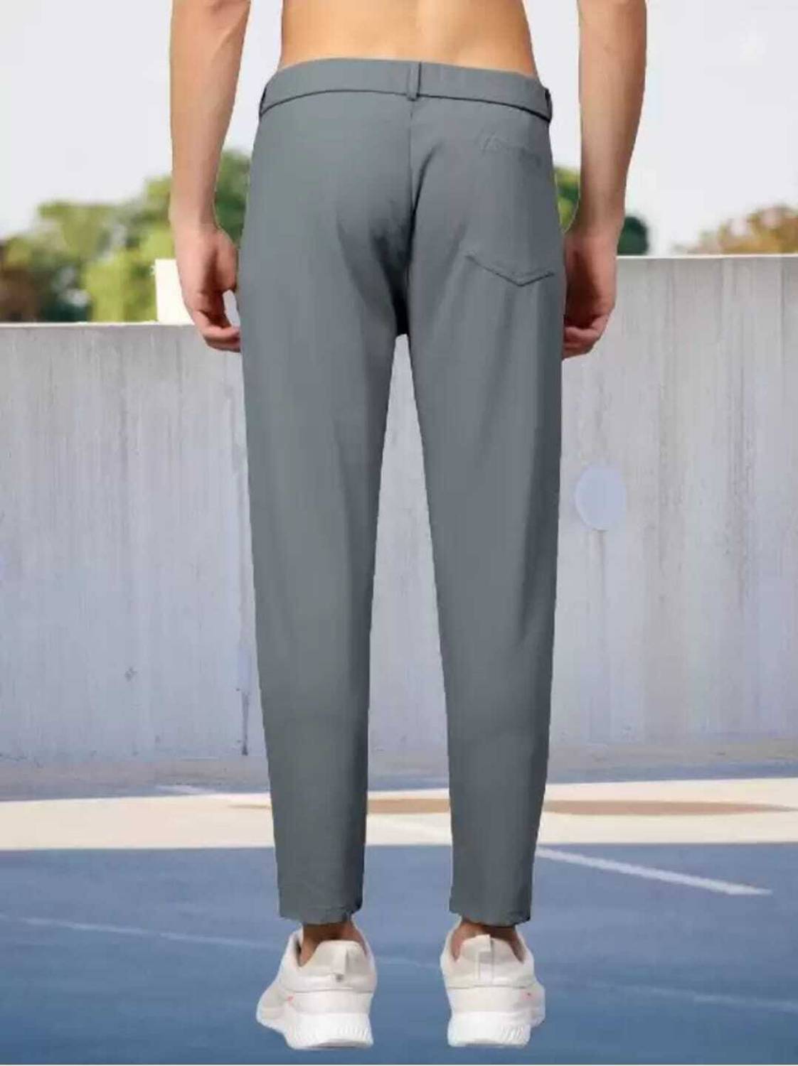 Apmtraders Slim Fit Men Grey Trousers Pack of 2 - Image 2