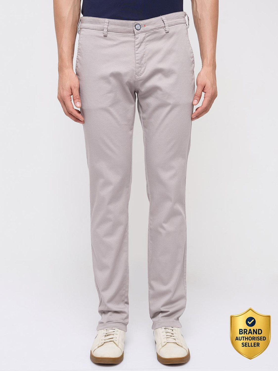 Image of KILLER Slim Fit Men Grey Trousers