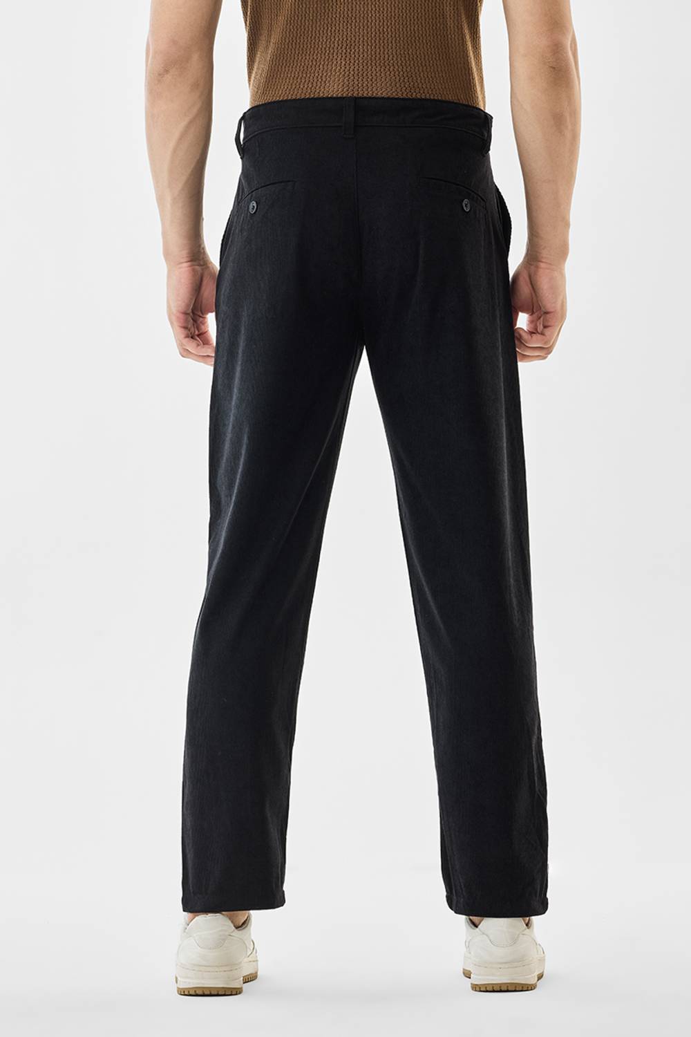 Snitch Straight Fit Men Black Trousers - Image 2