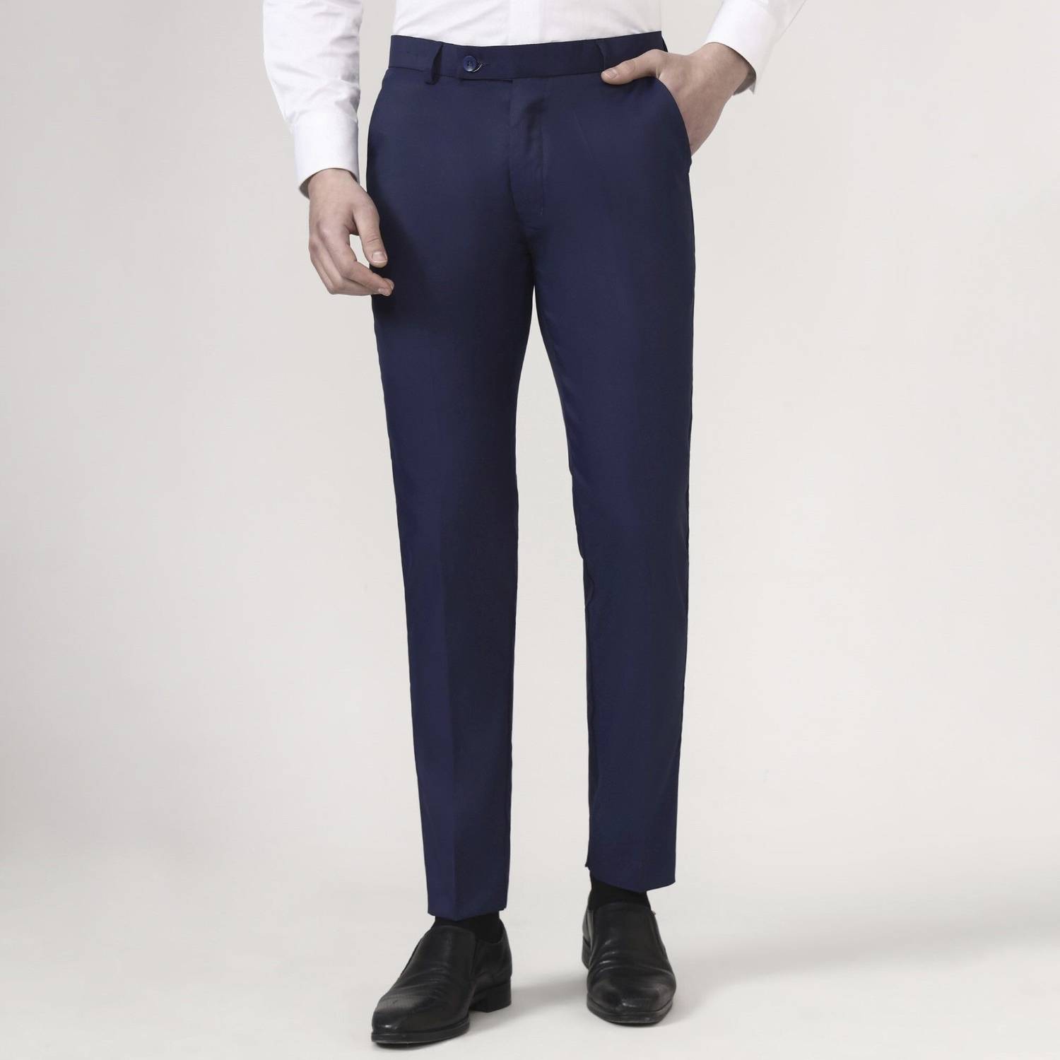ARDLOR Slim Fit Men Blue Trousers