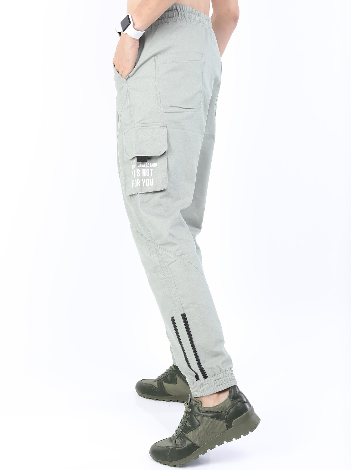 Image of KETCH Regular Fit Men Grey Trousers
