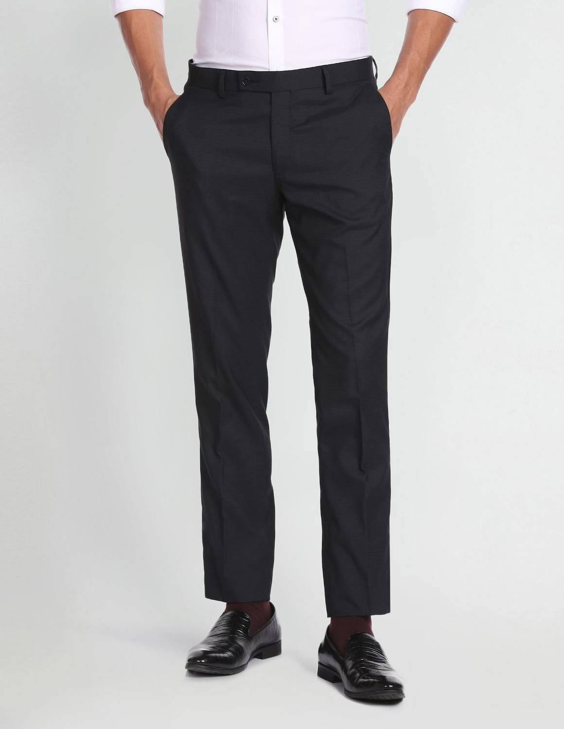 ARROW Regular Fit Men Blue Trousers