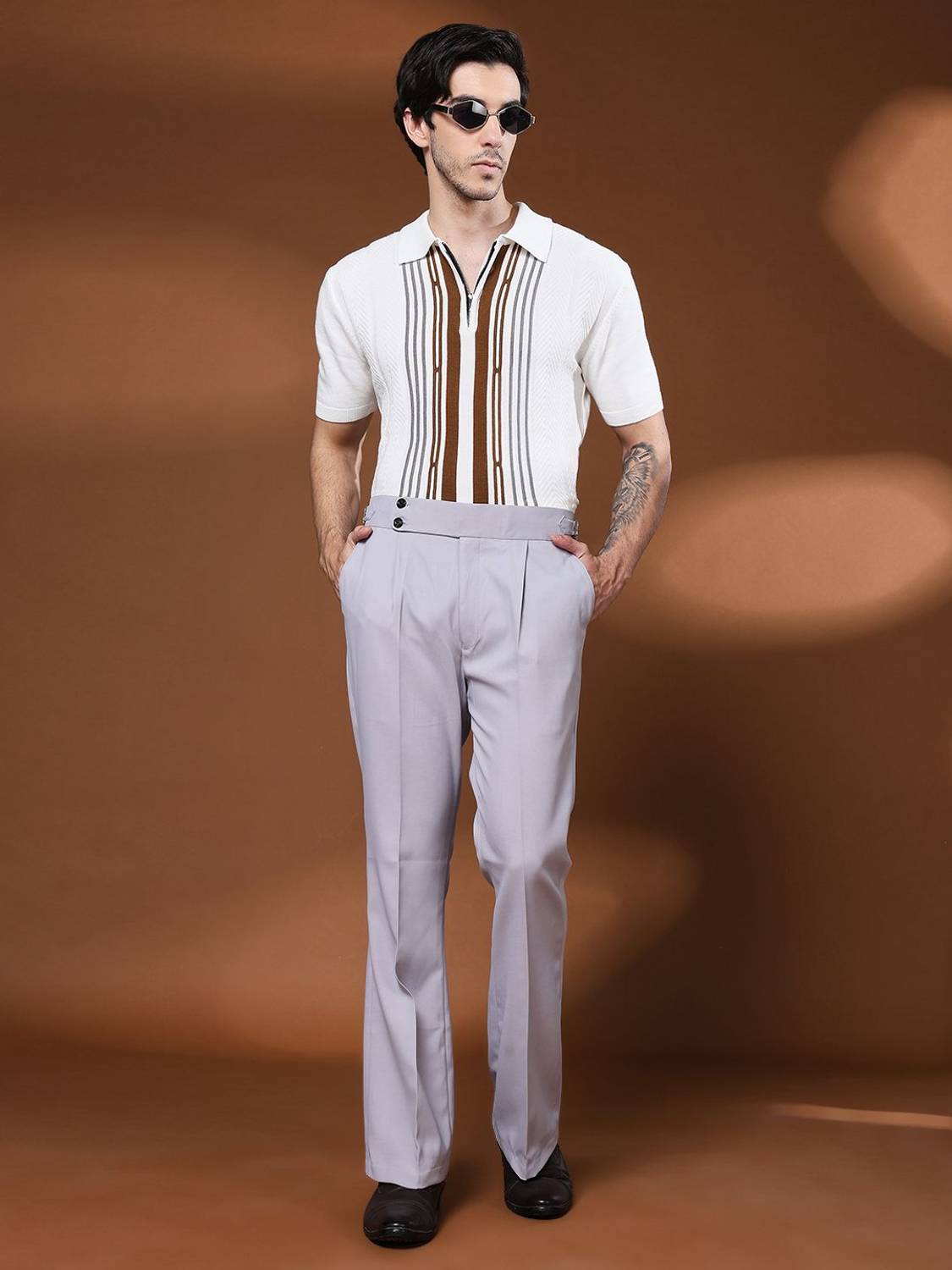 VIVA Regular Fit Men Grey Trousers - Image 5