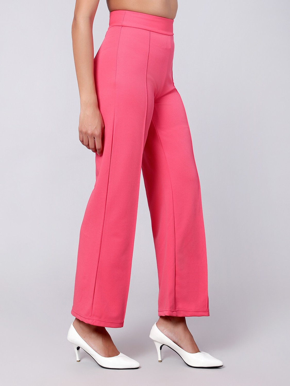 Image of KOTTY Regular Fit Women Pink Trousers