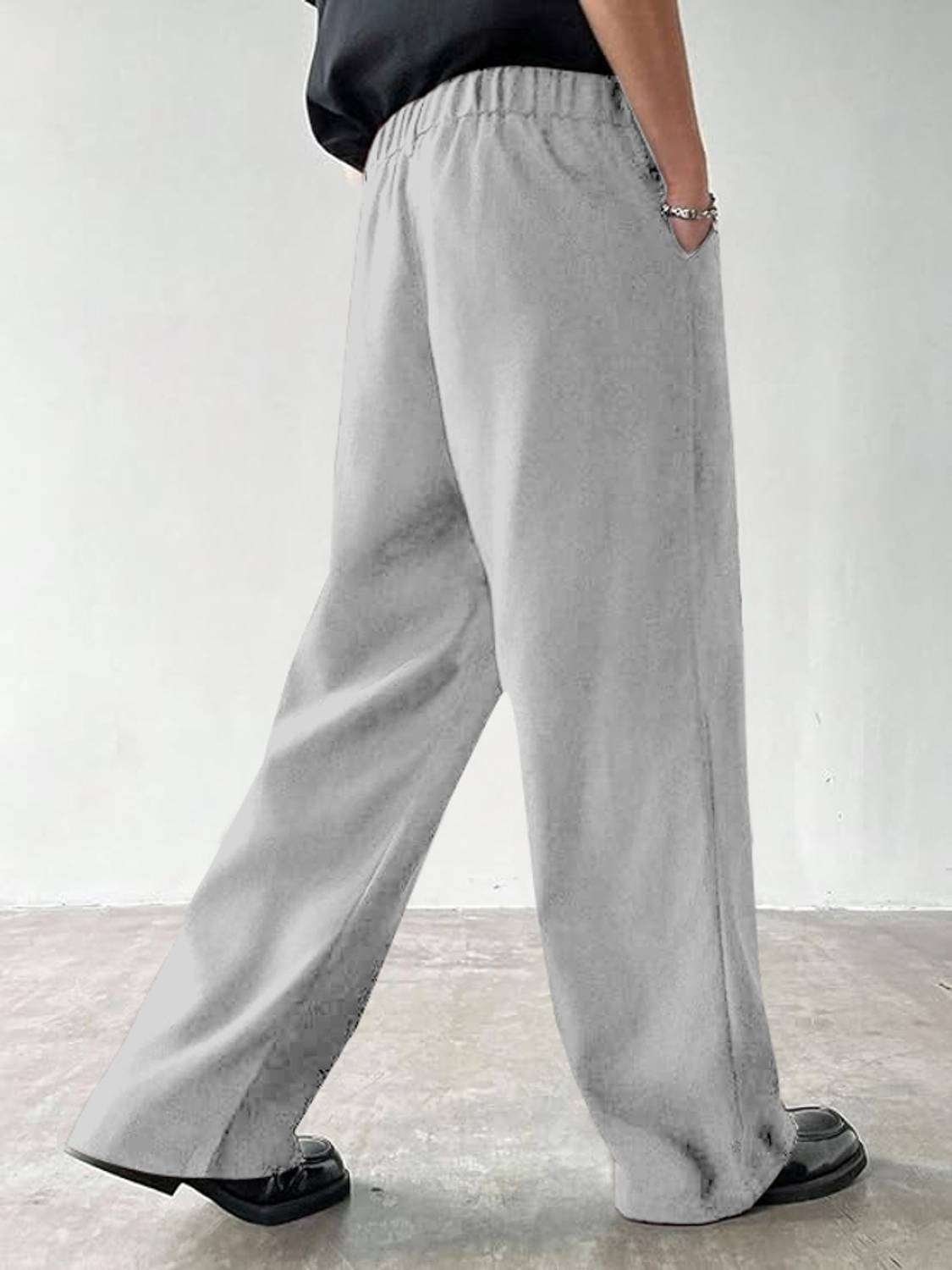 Rajovati Loose Fit Silver Trousers - Image 2