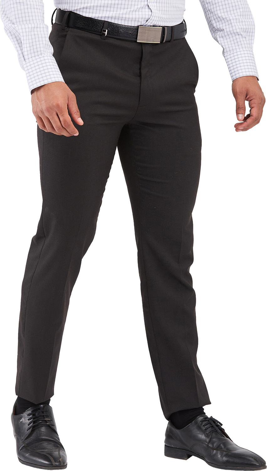 Image of PARK AVENUE Regular Fit Men Brown Trousers