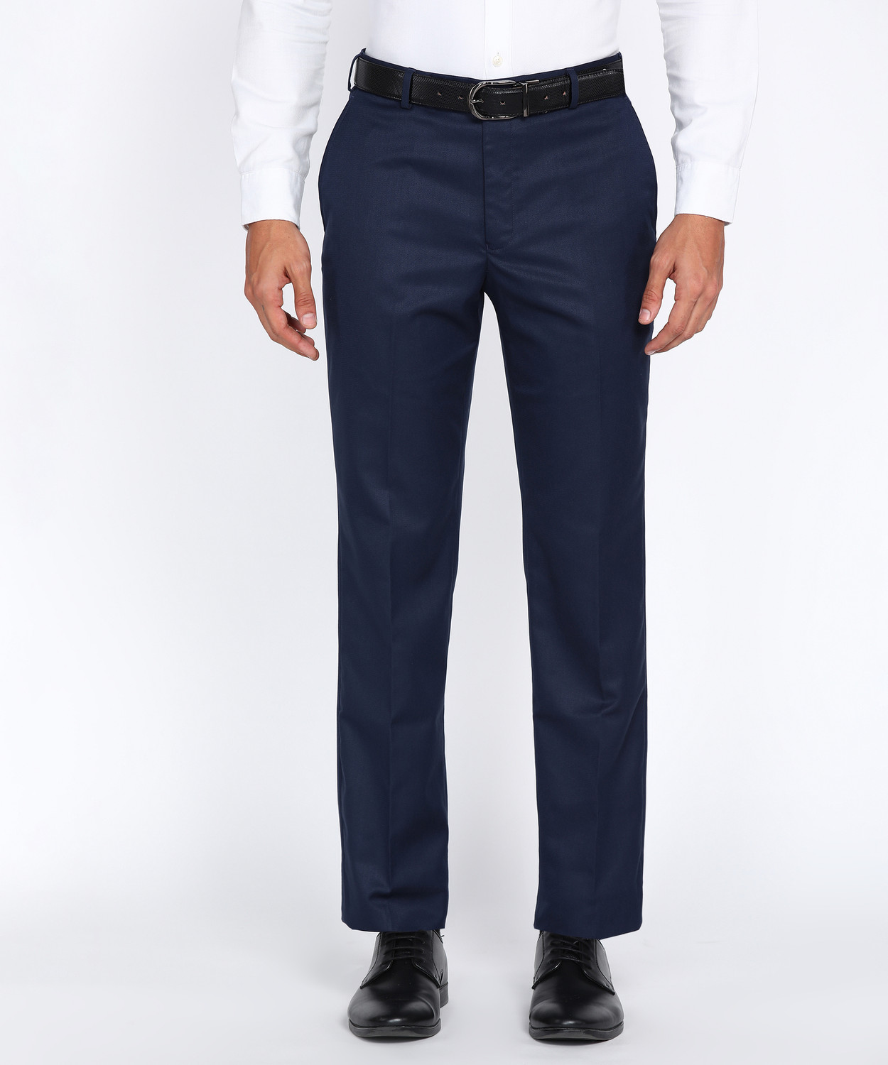 Image of PARK AVENUE Regular Fit Men Dark Blue Trousers