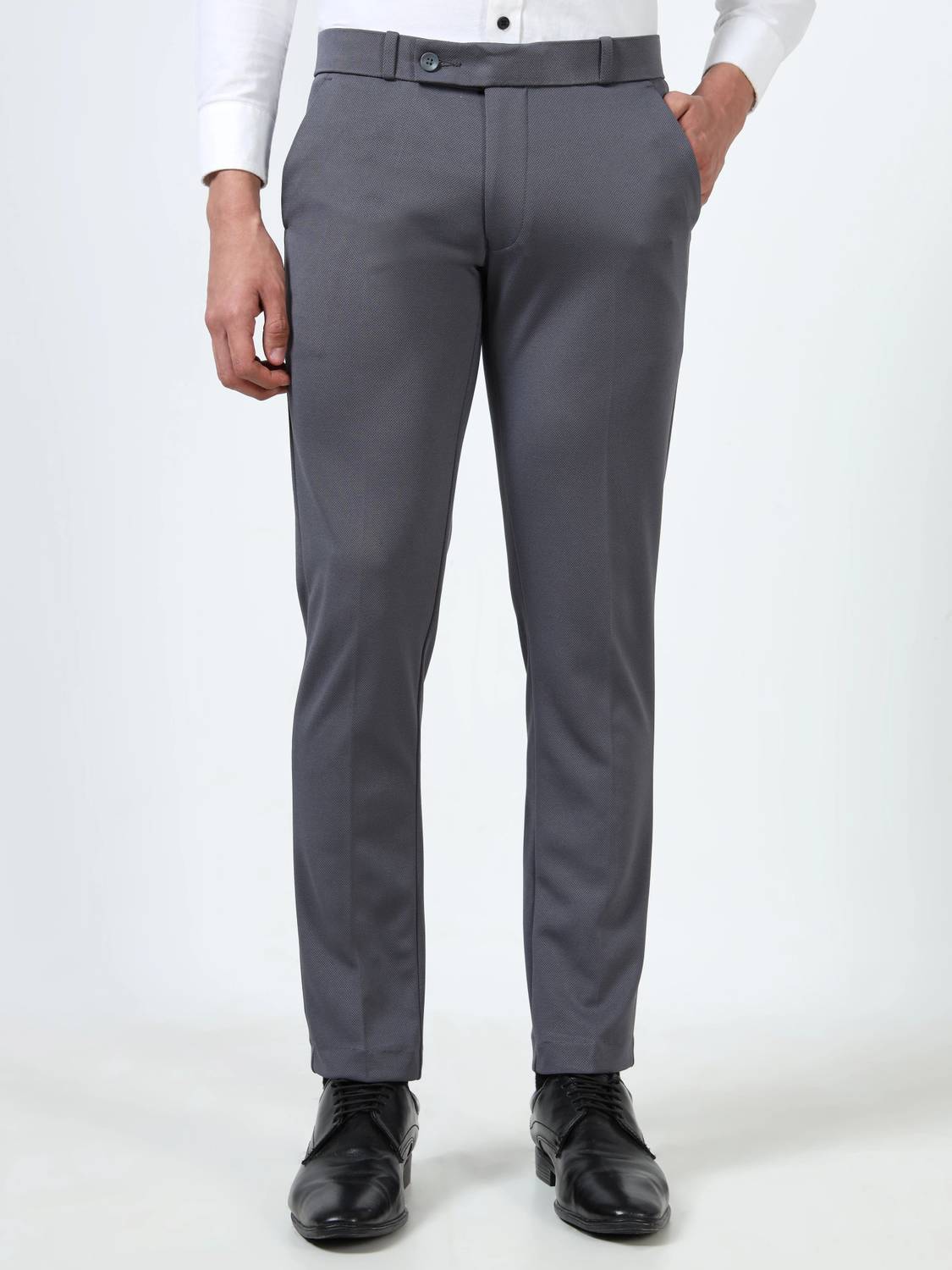 Bellaciao Clothings Co Slim Fit Men Grey Trousers