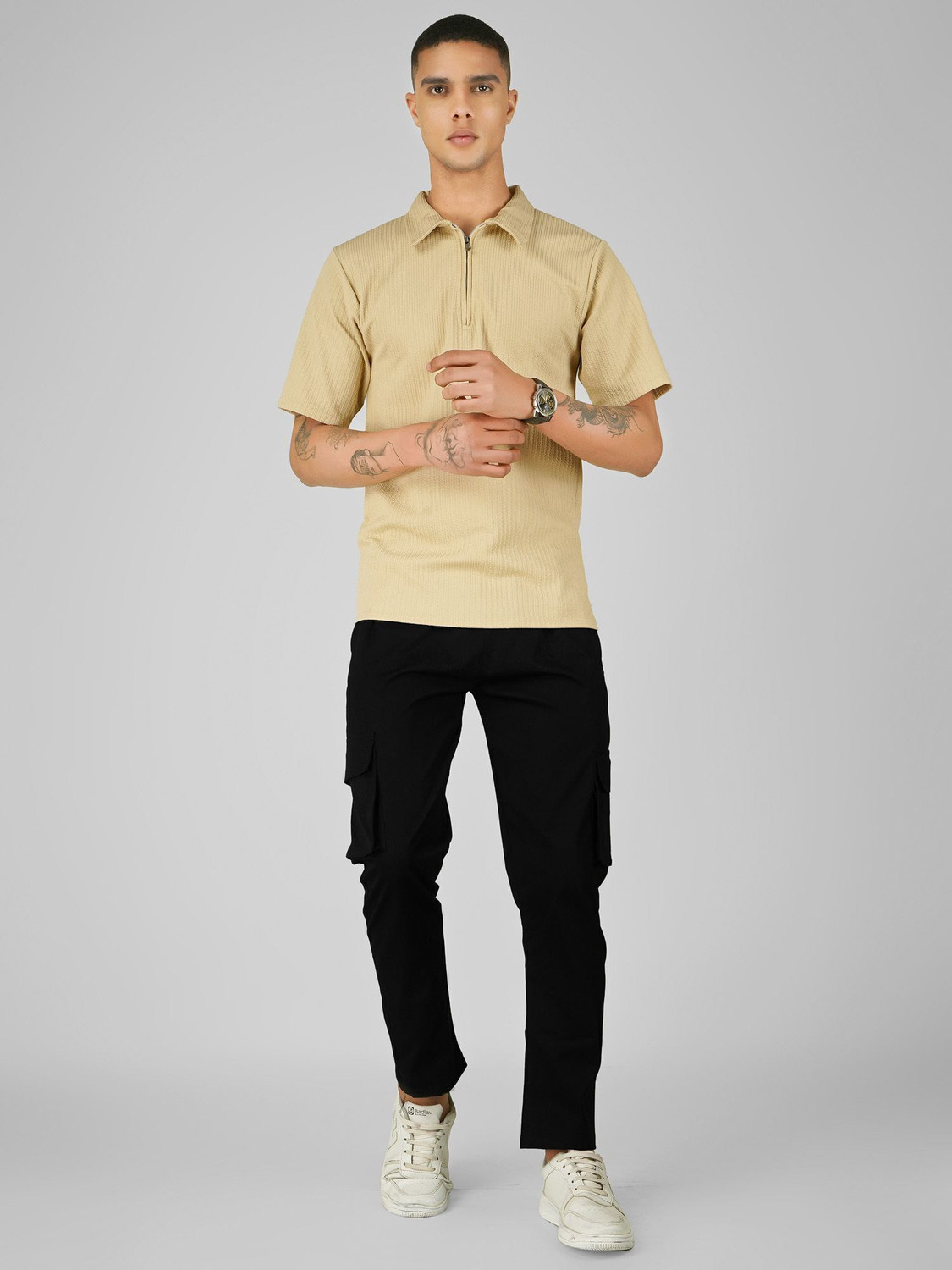 Image of Funk Orbit Regular Fit Men Black Trousers