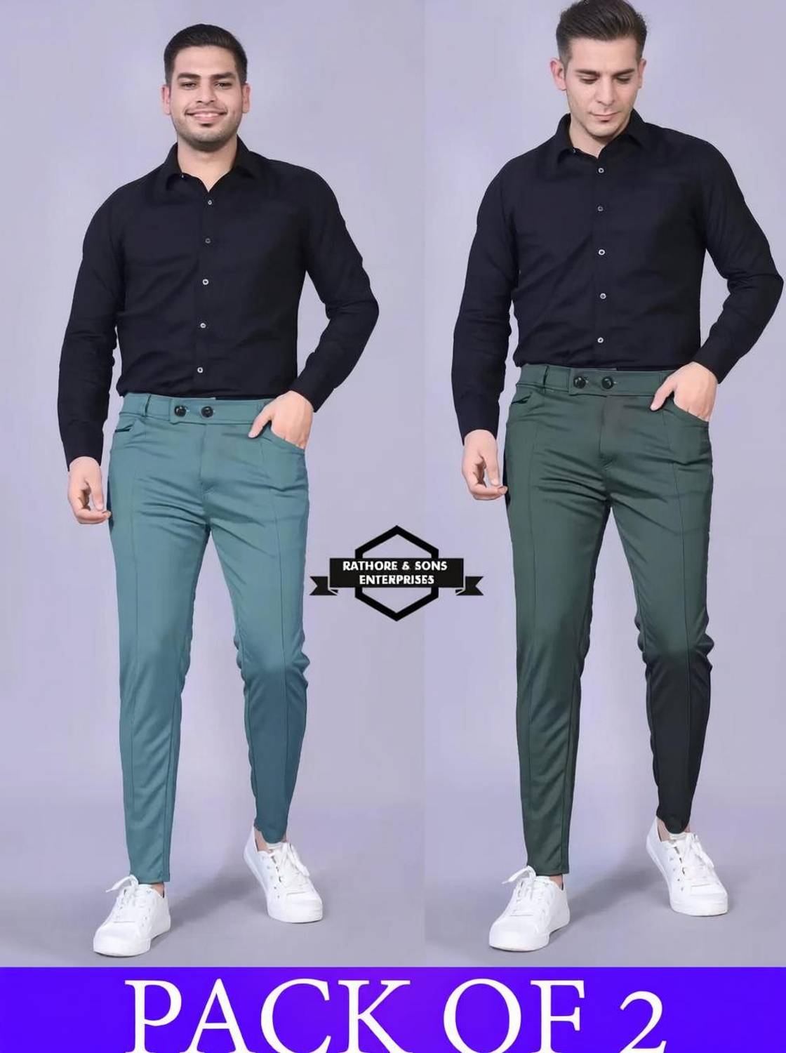 Achalnath Enterprises Regular Fit Men Green Trousers