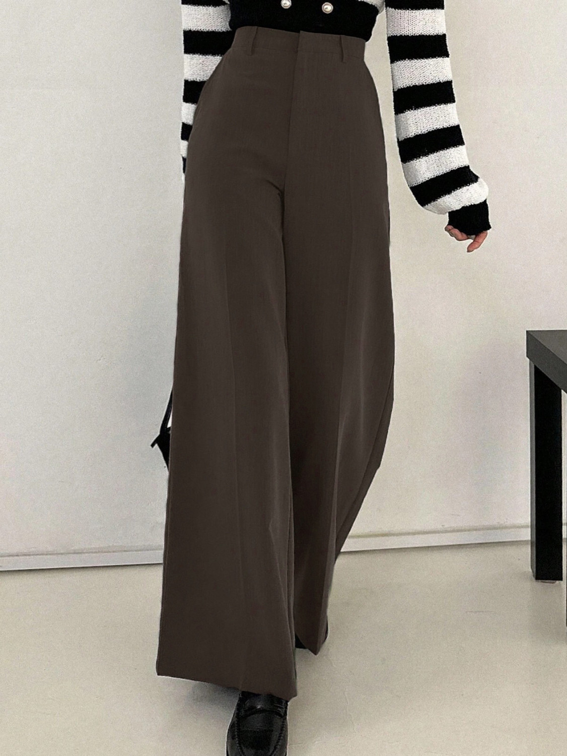 Image of KOTTY Relaxed Women Brown Trousers