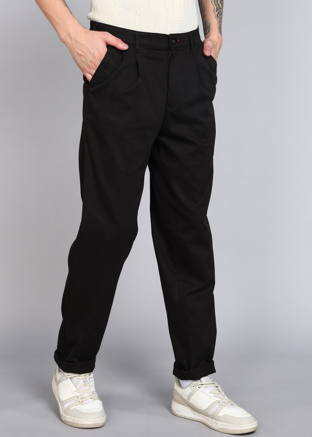 Image of KILLER Slim Fit Men Black Trousers