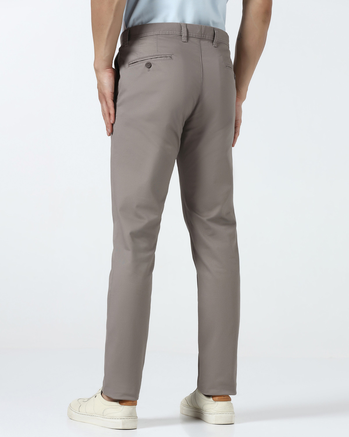 Image of Blackberrys Regular Fit Men Beige Trousers