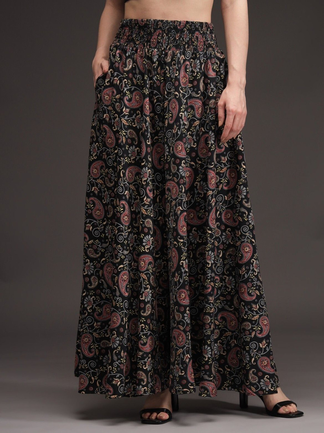 Image of DRESQUE STORE Flared Women Black Trousers