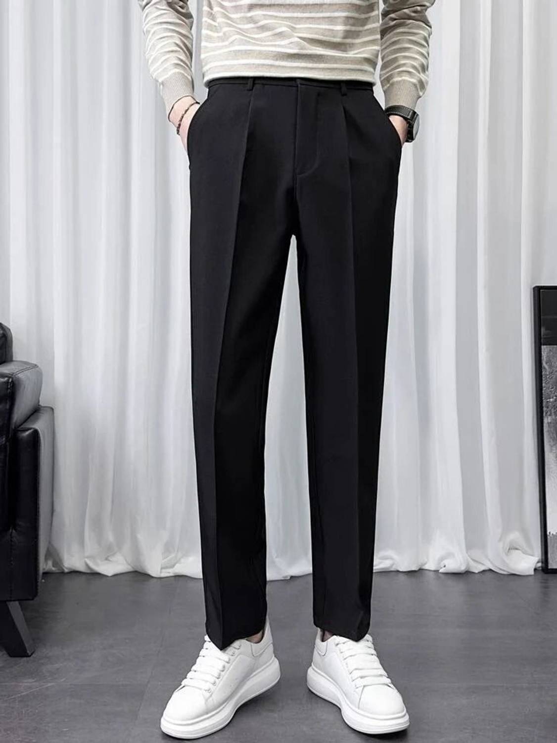 Aamish fashion Loose Fit Men Black Trousers